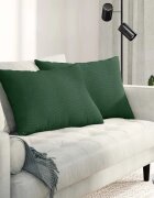 vidaXL Диван възглавници 2 pcs Тъмен зелен 70 x 50 cm Кордюрова тъкан