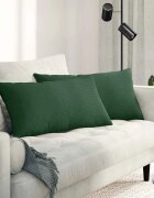 vidaXL Диван възглавници 2 pcs Тъмен зелен 80 x 40 cm Кордюрова тъкан