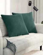 vidaXL Диван възглавници 2 pcs Тъмен зелен 80 x 80 cm Кордюрова тъкан
