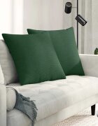 vidaXL Диван възглавници 2 pcs Тъмен зелен 80 x 80 cm Кордюрова тъкан