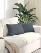 vidaXL Диван възглавници 2 pcs Тъмносив 50 x 30 cm Кордюрова тъкан