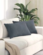 vidaXL Диван възглавници 2 pcs Тъмносив 60 x 40 cm Кордюрова тъкан