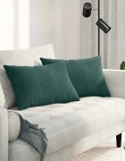 vidaXL Диван възглавници 2 pcs Тъмнозелено 60 x 40 cm Кордюрова тъкан