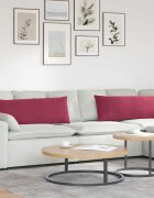 vidaXL Диван възглавници 2 pcs Виненочервен 120 x 40 cm