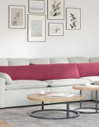 vidaXL Диван възглавници 2 pcs Виненочервен 200 x 40 см