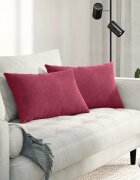 vidaXL Диван възглавници 2 pcs Виненочервен 60 x 40 cm Кордюрова тъкан