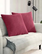 vidaXL Диван възглавници 2 pcs Виненочервен 60 x 60 cm Кордюрова тъкан