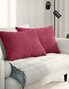 vidaXL Диван възглавници 2 pcs Виненочервен 70 x 50 cm Кордюрова тъкан