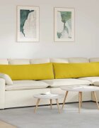 vidaXL Диван възглавници 2 pcs Жълто 145 x 40 см Кордюрова тъкан