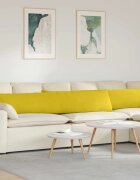 vidaXL Диван възглавници 2 pcs Жълто 200 x 40 см Кордюрова тъкан