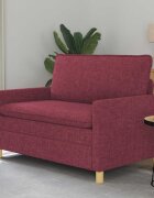 vidaXL Диван Виненочервен 126 x 81 x 875 см Текстил