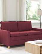 vidaXL Диван Виненочервен 156 x 81 x 875 см Текстил