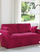 vidaXL Диван Виненочервен 158 x 78 x 80 см Кадифе