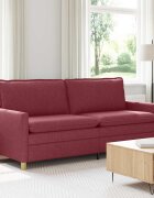 vidaXL Диван Виненочервен 196 x 81 x 875 см Текстил