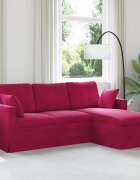 vidaXL Диван Виненочервен 198 x 134 x 80 см Кадифе