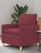 vidaXL Диван Виненочервен 76 x 81 x 875 см Текстил