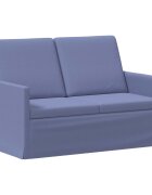 vidaXL Диван за двама Дънково син 130 x 81 x 82 см Текстил