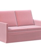 vidaXL Диван за двама Розово 130 x 81 x 82 см Кадифе