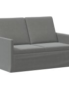 vidaXL Диван за двама Тъмносиво 130 x 81 x 82 см Кадифе