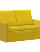 vidaXL Диван за двама Жълто 130 x 81 x 82 см Кадифе