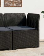 vidaXL Диван за градина за 1 с възглавница изглеждащ от ратан ПП