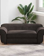 vidaXL Диван за кучета кафяв 72x45x30 см плюш