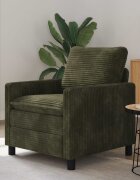 vidaXL Диван Зелено 76 x 81 x 875 см Полиестер