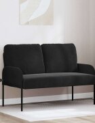 vidaXL Дивани с възглавница 110cm Черно Шперплат