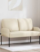 vidaXL Дивани с възглавница 110cm Крем Шперплат