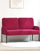 vidaXL Дивани с възглавница 110cm Виненочервен Шперплат