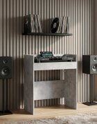vidaXL DJ маса Бетонно сиво 102 x 45 x 102 см Инженерна дървесина