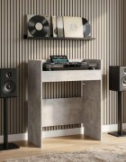 vidaXL DJ маса Бетонно сиво 62 x 45 x 102 см Инженерна дървесина