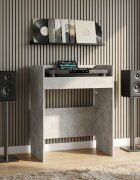 vidaXL DJ маса Бетонно сиво 82 x 45 x 102 см Инженерна дървесина
