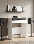 vidaXL DJ маса Бяло 62 x 45 x 102 см Инженерна дървесина