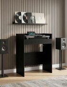 vidaXL DJ маса Черен дъб 62 x 45 x 102 см Инженерна дървесина