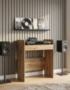 vidaXL DJ маса Дъб артизан 102 x 45 x 102 см Инженерна дървесина