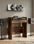 vidaXL DJ маса Опушен дъб 82 x 45 x 102 см Инженерна дървесина