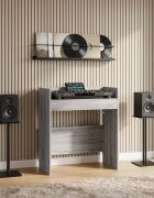 vidaXL DJ маса Сив Сонома 102 x 45 x 102 см Инженерна дървесина
