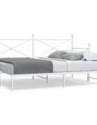 vidaXL Дневна спалня с багажник без матрак Бяла 80x200 cm Стомана