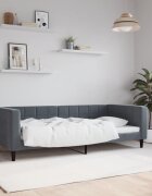 vidaXL Дневно легло без матрак тъмносиво 90x190 см кадифе