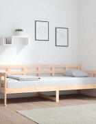 vidaXL Дневно легло борово дърво масив 80x200 см