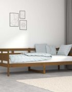 vidaXL Дневно легло меденокафяво борово дърво масив 80x200 см