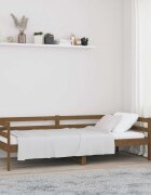 vidaXL Дневно легло меденокафяво борово дърво масив 90x190 см