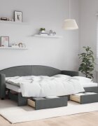 vidaXL Дневно легло с уширение и чекмеджета без матрак 80x200 см