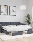 vidaXL Дневно легло с уширение и чекмеджета без матрак 80x200 см