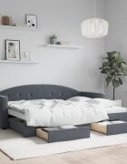 vidaXL Дневно легло с уширение и чекмеджета без матрак 80x200 см