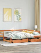 vidaXL Дневно легло с уширение и чекмеджета без матрак 90x200 см