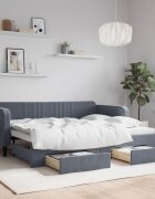 vidaXL Дневно легло с уширение и чекмеджета без матрак 90x200 см