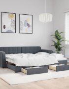 vidaXL Дневно легло с уширение и чекмеджета без матрак 90x200 см