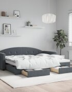 vidaXL Дневно легло с уширение и чекмеджета без матрак 90x200 см